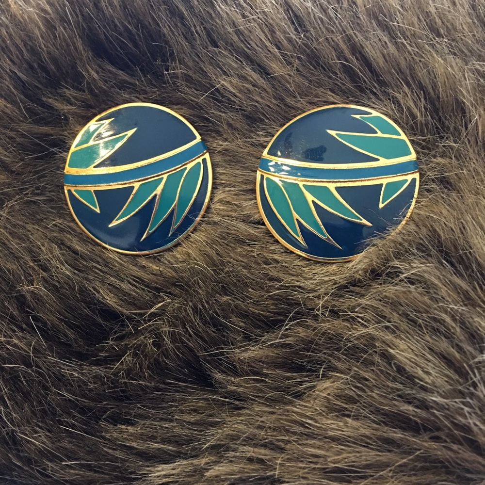 Vintage mid 80s L.Bott signed pierced earrings